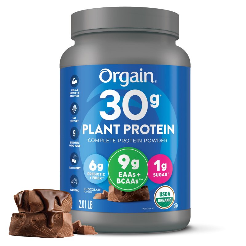 ORGAIN ORGANIC VEGAN 30G HIGH PROTEIN POWDER PLANT BASED SHAKE DRINK PREBIOTIC FIBER CHOCOLATE 2.01LB