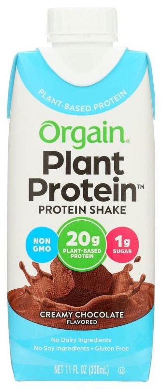 ORGAIN CREAMY CHOCOLATE PLANT BASED PROTEIN SHAKE 11 FLUID OUNCES