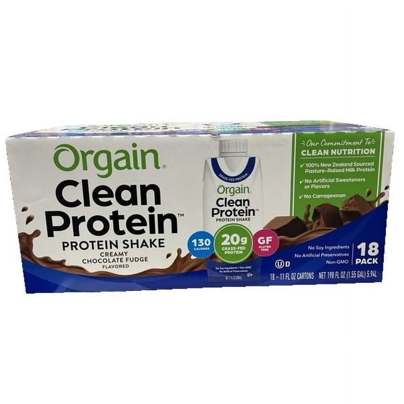 ORGAIN CHOCOLATE CLEAN PROTEIN SHAKE 198 FLUID OUNCES