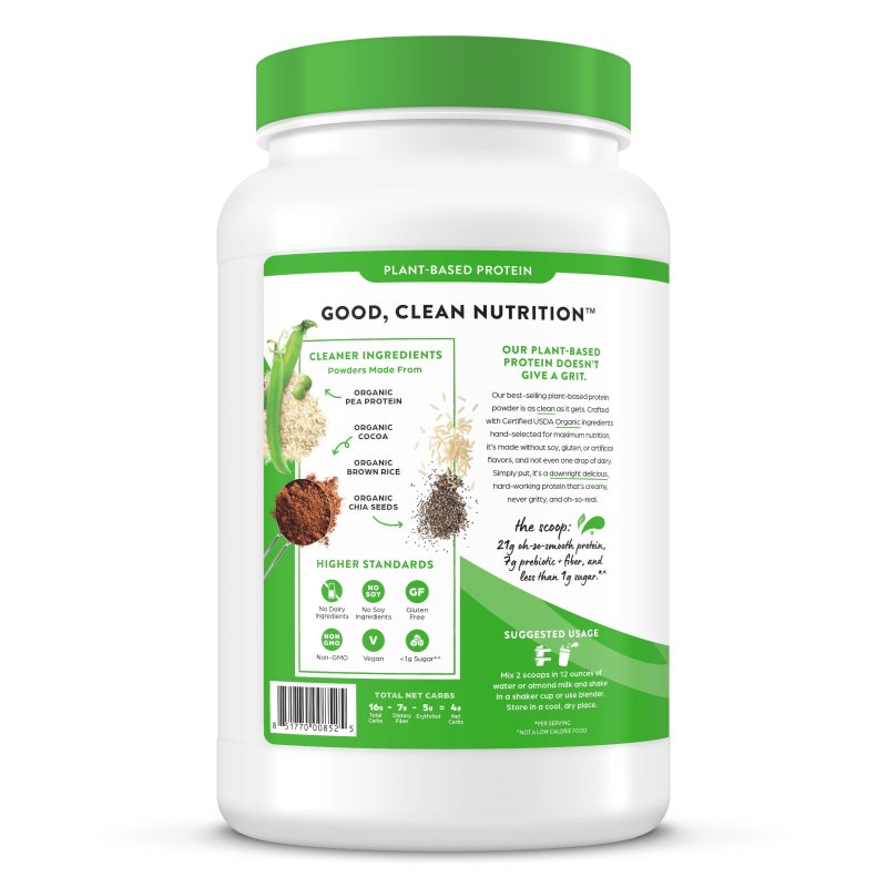 ORGAIN VEGAN 21G PROTEIN POWDER PLANT BASED CREAMY CHOCOLATE FUDGE 2.7LB