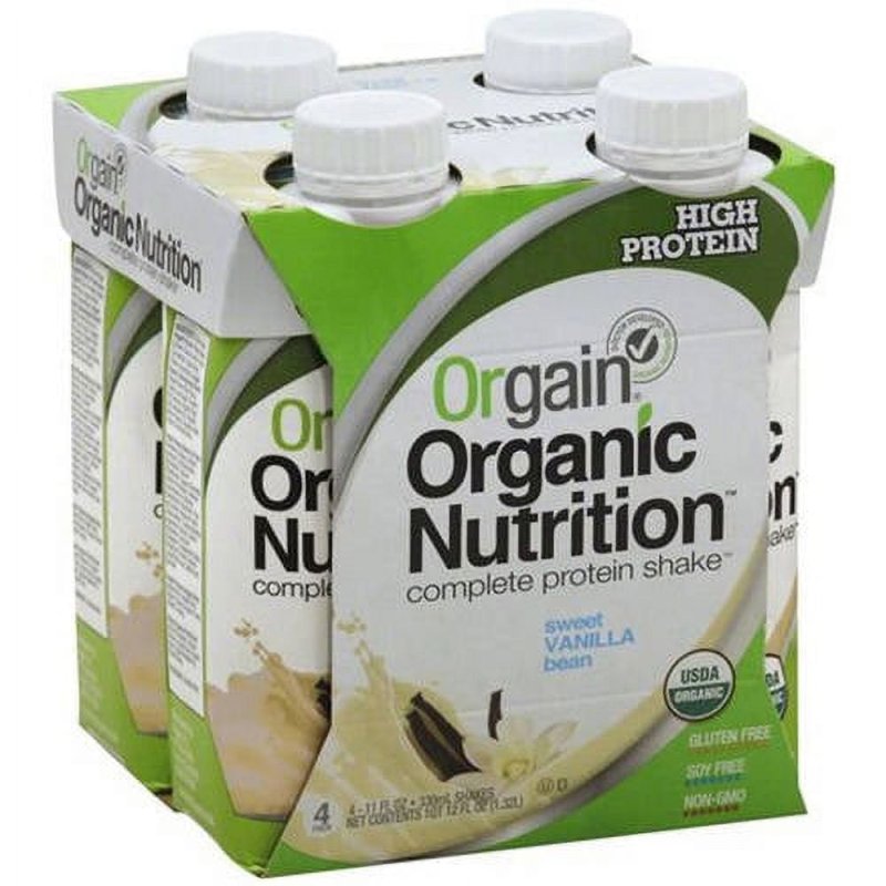 ORGAIN ORGANIC SWEET VANILLA BEAN PROTEIN SHAKE 16G PROTEIN 4 CT