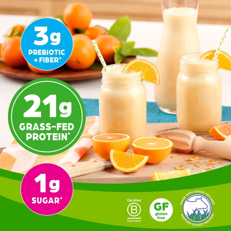 ORGAIN GRASS FED 21G WHEY PROTEIN POWDER PASTURE RAISED NON-GMO VANILLA 1.82LB