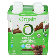 ORGAIN ORGANIC NUTRITION COMPLETE PROTEIN SHAKE CHOCOLATE FUDGE 4 PACK - 44 FL OZ - 2X PACK