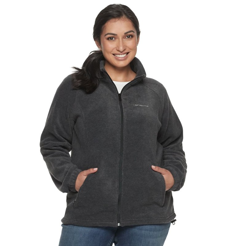 COLUMBIA WOMEN'S BENTON SPRINGS FLEECE JACKET CHARCOAL HEATHER SIZE 3X