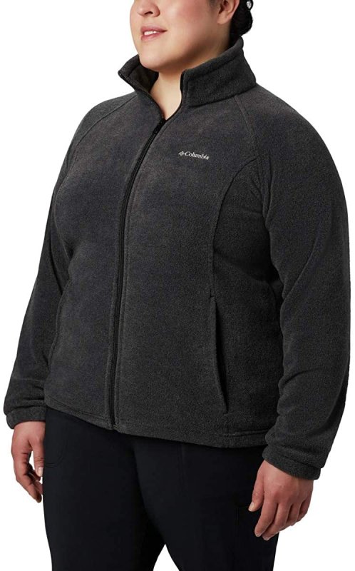 COLUMBIA WOMEN'S BENTON SPRINGS FLEECE JACKET CHARCOAL HEATHER SIZE 3X