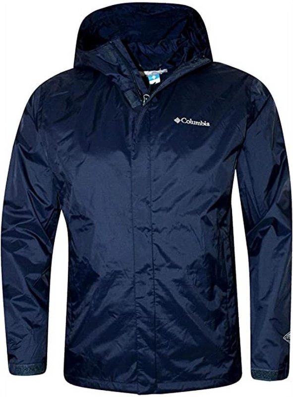 COLUMBIA TIMBER POINTE OMNI TECH RAIN MEN'S JACKET SIZE M NAVY BLUE