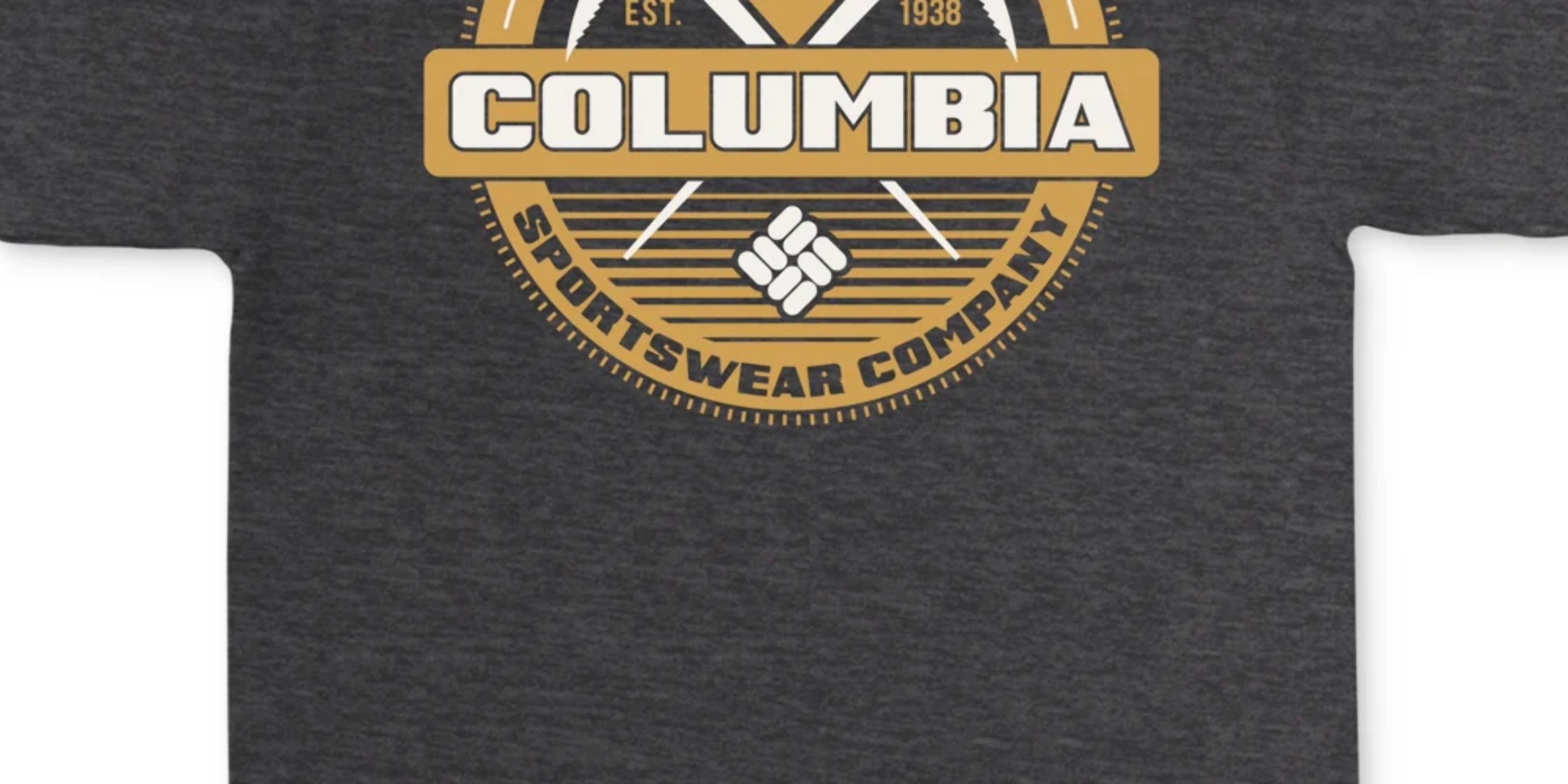COLUMBIA MENS CLASSIC FIT OUTDOOR LOGO GRAPHIC SHORT SLEEVE T-SHIRT GREY SMALL