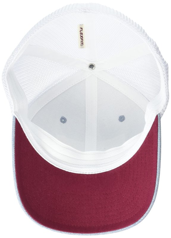 COLUMBIA UNISEX RUGGED OUTDOOR MESH HAT BLUESTONE HEATHER TREE FLAG PATCH SMALL MEDIUM