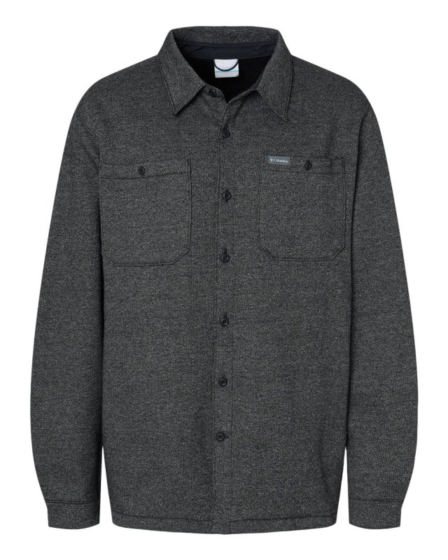 COLUMBIA MEN'S GREAT HART MOUNTAIN SHIRT JACKET IN BLACK COLOR