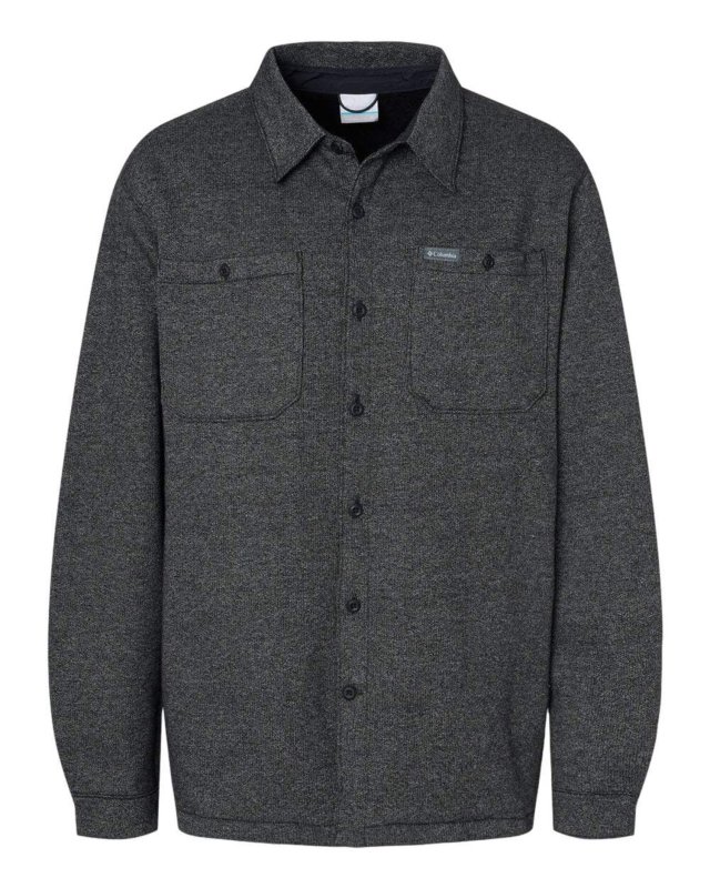 COLUMBIA MEN'S GREAT HART MOUNTAIN SHIRT JACKET IN BLACK COLOR