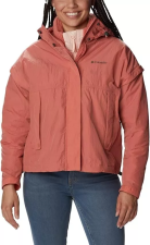 COLUMBIA WOMENS LAURELWOODS II INTERCHANGE HOODED JACKET FADED PEACH XL
