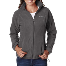 COLUMBIA WOMEN'S BENTON SPRINGS FULL ZIP JACKET CHARCOAL HEATHER SIZE S