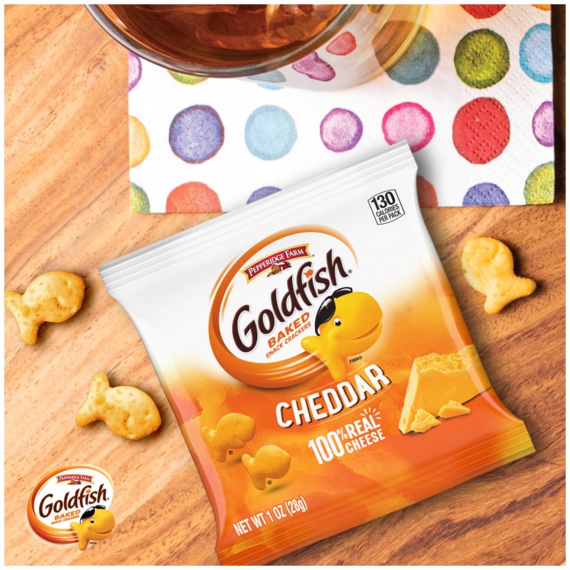 GOLDFISH CHEDDAR CHEESE SNACK PACKS 1 OZ 12 CT MULTI-PACK TRAY FOR AMERIKASEPETIM