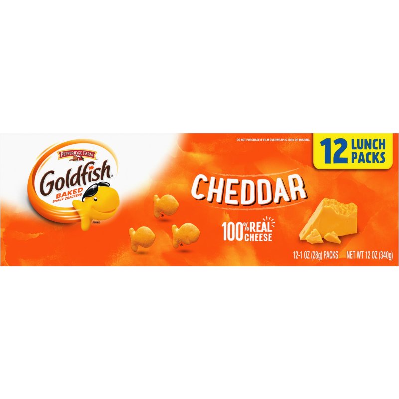 GOLDFISH CHEDDAR CHEESE SNACK PACKS 1 OZ 12 CT MULTI-PACK TRAY FOR AMERIKASEPETIM