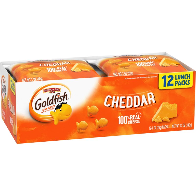 GOLDFISH CHEDDAR CHEESE SNACK PACKS 1 OZ 12 CT MULTI-PACK TRAY FOR AMERIKASEPETIM