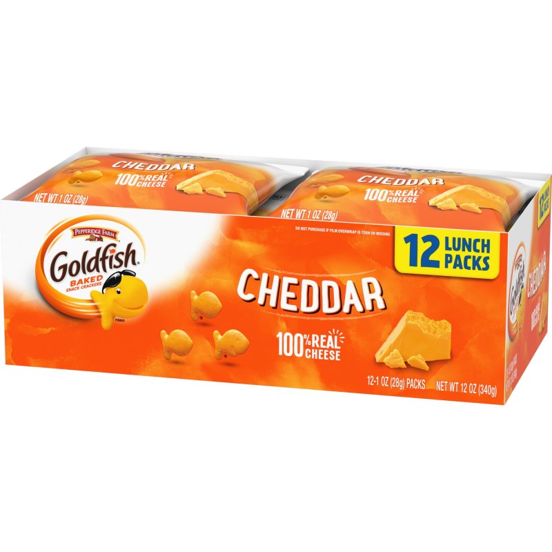 GOLDFISH CHEDDAR CHEESE SNACK PACKS 1 OZ 12 CT MULTI-PACK TRAY FOR AMERIKASEPETIM