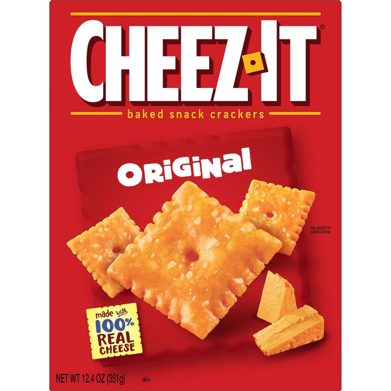 CHEEZ-IT ORIGINAL CHEESE CRACKERS BAKED SNACK 12.4 OZ SIZE