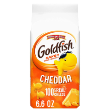 GOLDFISH BAKED CHEDDAR CHEESE SNACK CRACKERS 6.6 OZ BAG