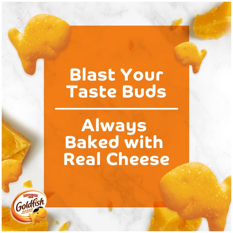 GOLDFISH FLAVOR BLASTED XTRA CHEDDAR CHEESE CRACKERS 27.3 OZ CARTON