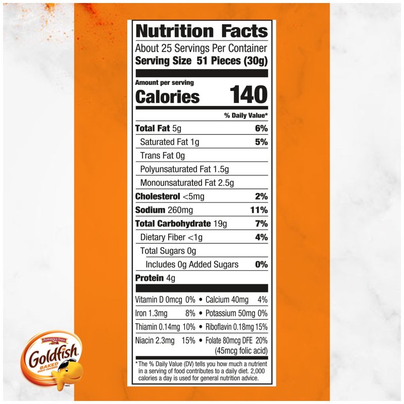 GOLDFISH FLAVOR BLASTED XTRA CHEDDAR CHEESE CRACKERS 27.3 OZ CARTON