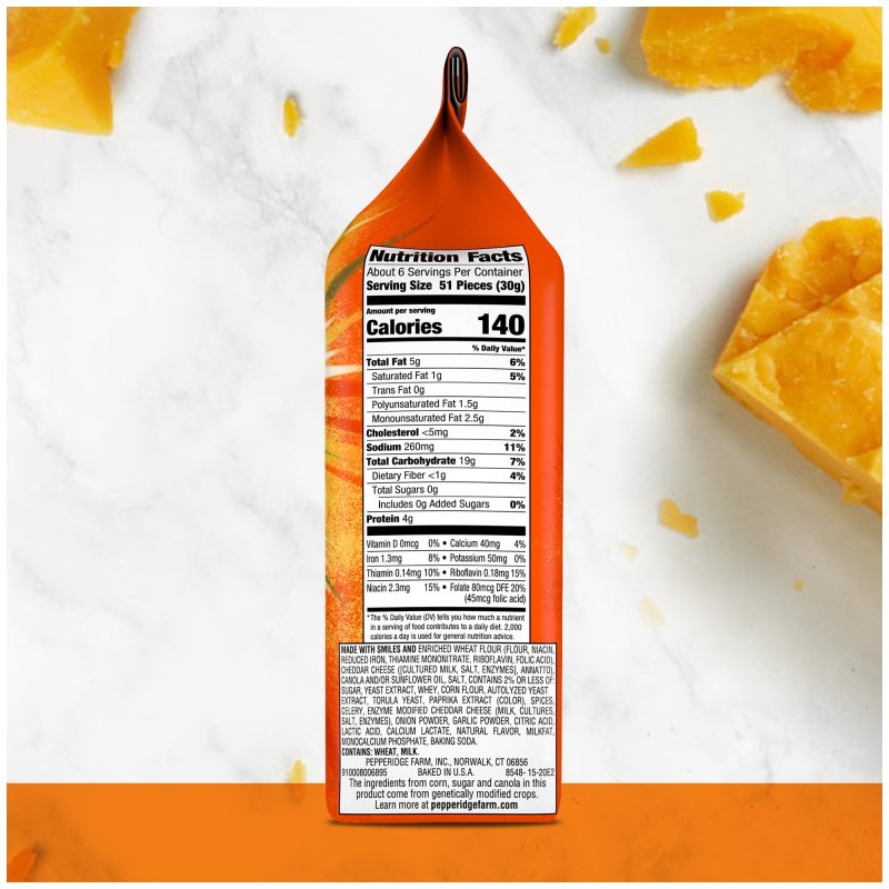 GOLDFISH FLAVOR BLASTED XTRA CHEDDAR CHEESE CRACKERS BAKED SNACK CRACKERS 6.6 OZ BAG