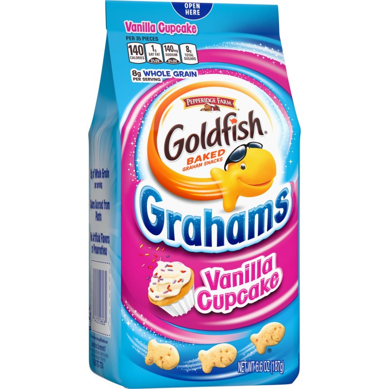 GOLDFISH VANILLA CUPCAKE CRACKERS SNACK 6.6 OZ BAG