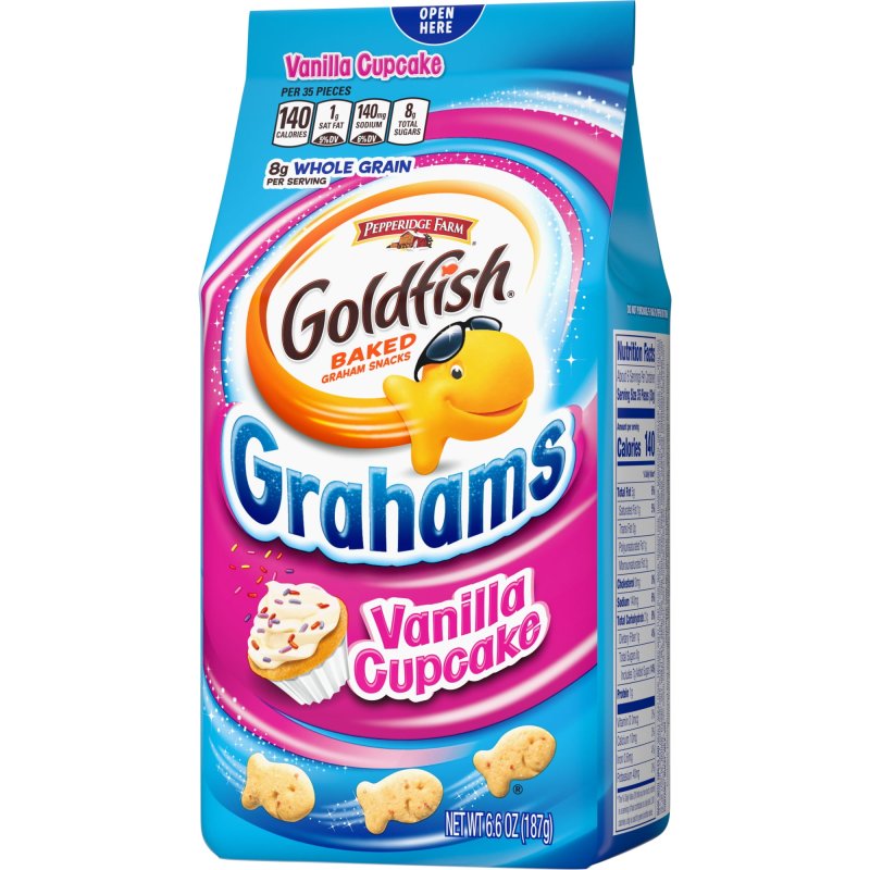 GOLDFISH VANILLA CUPCAKE CRACKERS SNACK 6.6 OZ BAG