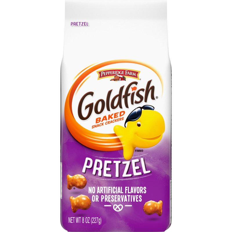 GOLDFISH PRETZEL SNACK CRACKERS 8 OZ BAG
