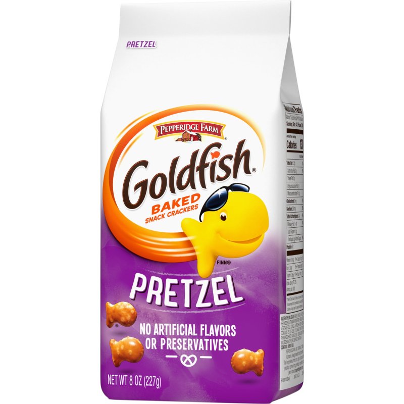GOLDFISH PRETZEL SNACK CRACKERS 8 OZ BAG
