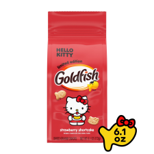 GOLDFISH HELLO KITTY STRAWBERRY SHORTCAKE FLAVORED GRAHAMS 6.1 OZ BAG
