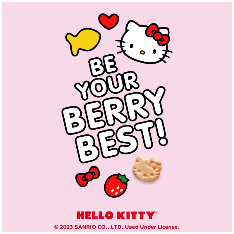 GOLDFISH HELLO KITTY STRAWBERRY SHORTCAKE FLAVORED GRAHAMS 6.1 OZ BAG