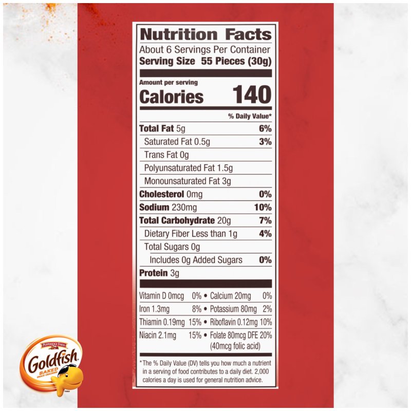 GOLDFISH PIZZA SNACK CRACKERS 6.6 OZ BAG