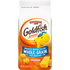 PEPPERIDGE FARM GOLDFISH CHEDDAR WHOLE GRAIN BAKED CRACKERS 6.6 OZ BAG