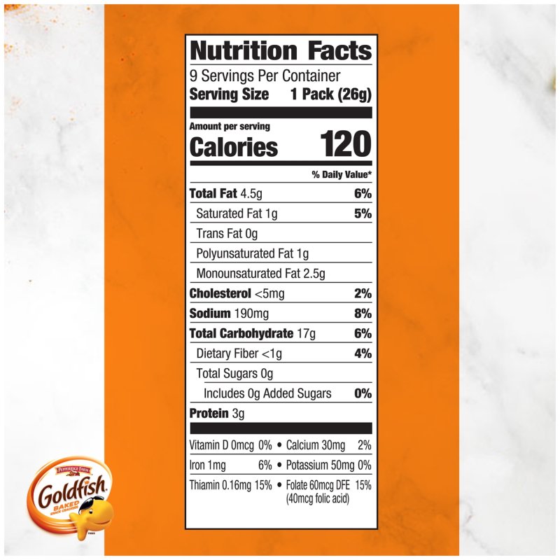 GOLDFISH COLORS CRACKERS SNACK PACK 0.9 OZ 9 CT MULTI PACK TRAY