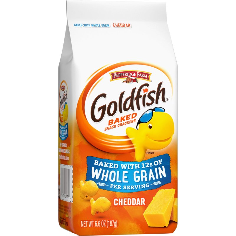 PEPPERIDGE FARM GOLDFISH CHEDDAR WHOLE GRAIN BAKED CRACKERS 6.6 OZ BAG