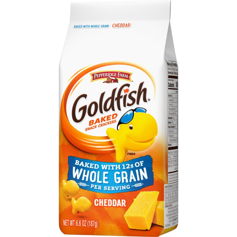 PEPPERIDGE FARM GOLDFISH CHEDDAR WHOLE GRAIN BAKED CRACKERS 6.6 OZ BAG