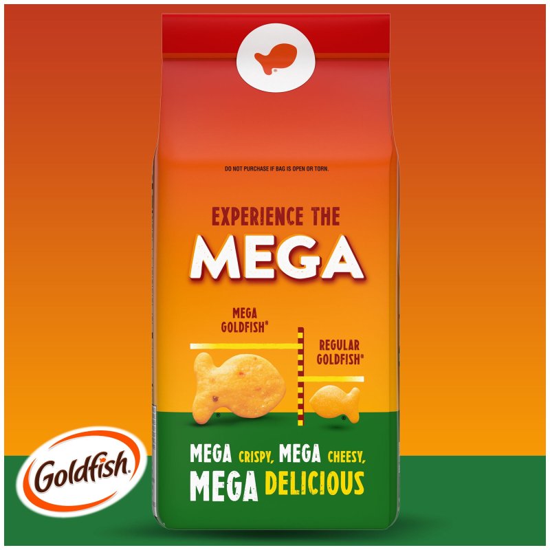 GOLDFISH MEGA BITES CHEDDAR JALAPENO CRACKERS 5.9 OZ BAG