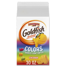 GOLDFISH CHEDDAR CHEESE BAKED SNACK CRACKERS 30 OZ CARTON
