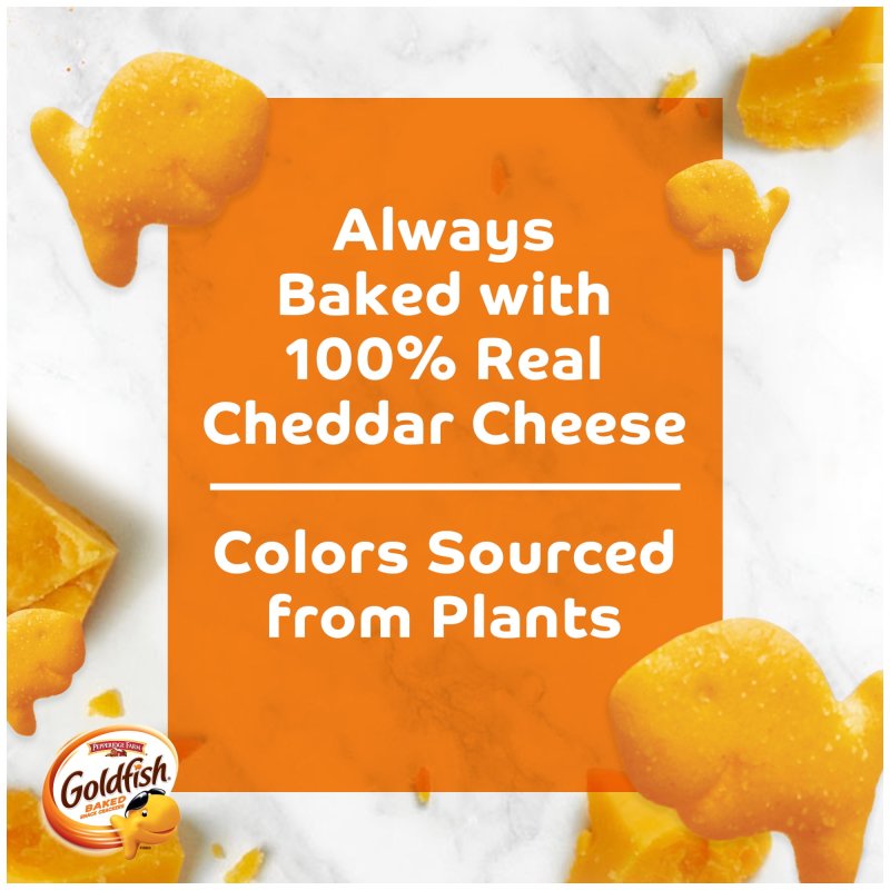GOLDFISH CHEDDAR CHEESE BAKED SNACK CRACKERS 30 OZ CARTON