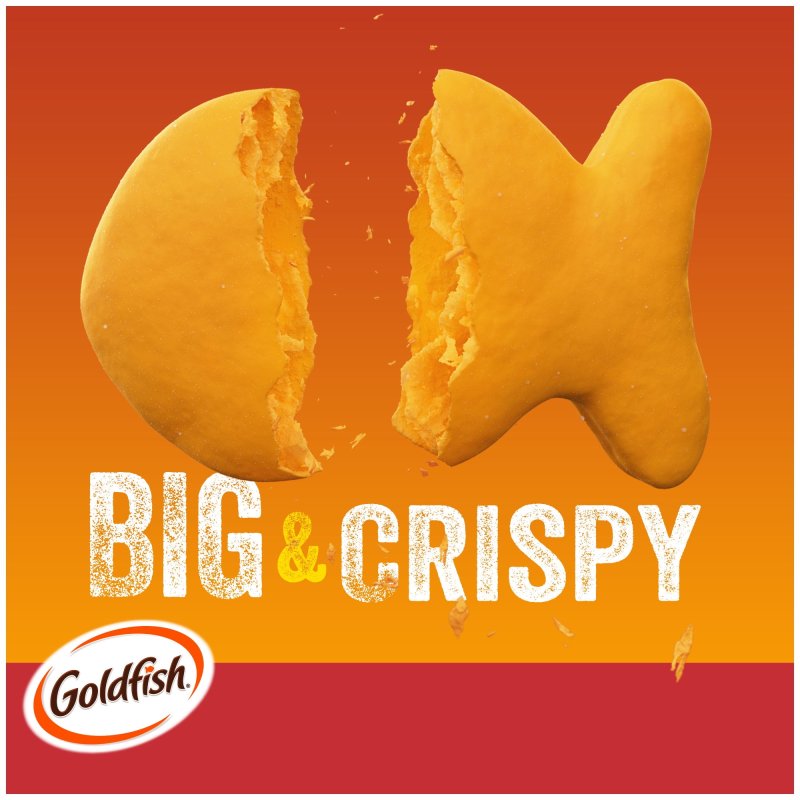 GOLDFISH MEGA BITES SHARP CHEDDAR CRACKERS 24.3 OZ CARTON