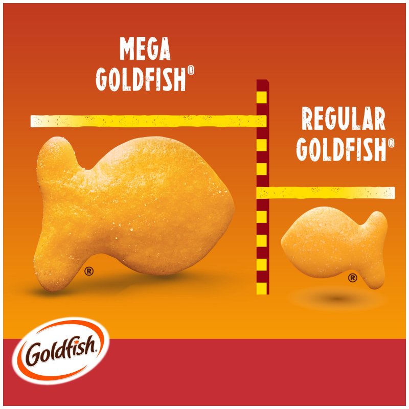 GOLDFISH MEGA BITES SHARP CHEDDAR CRACKERS 24.3 OZ CARTON