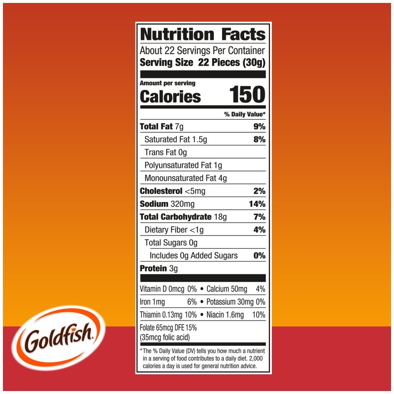 GOLDFISH MEGA BITES SHARP CHEDDAR CRACKERS 24.3 OZ CARTON