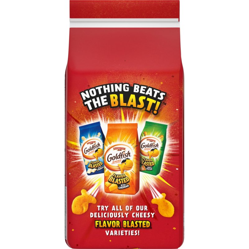 GOLDFISH FLAVOR BLASTED CHEDDAR JACKD CRACKERS SNACK 6.6 OZ BAG