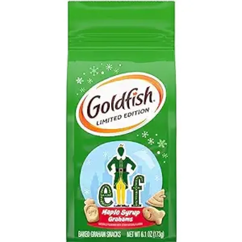 GOLDFISH ELF MAPLE SYRUP GRAHAM CRACKERS SNACK CRACKERS 6.1 OZ BAG