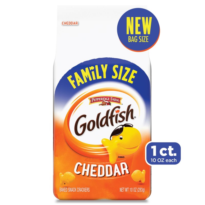 GOLDFISH FAMILY SIZE GOLDFISH CHEDDAR CRACKERS 10 OZ BAG