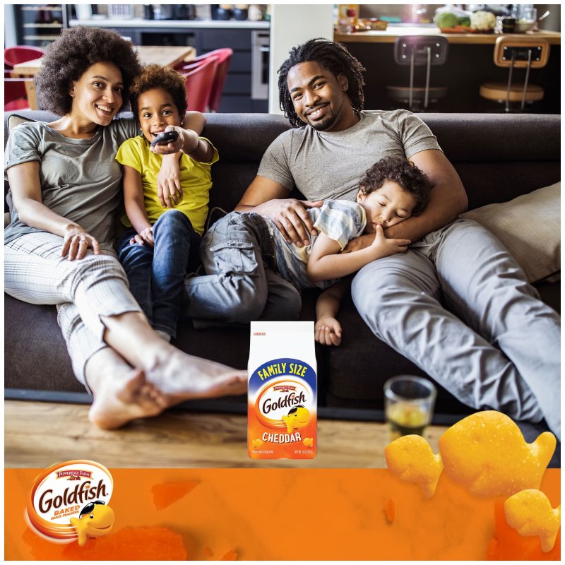 GOLDFISH FAMILY SIZE GOLDFISH CHEDDAR CRACKERS 10 OZ BAG