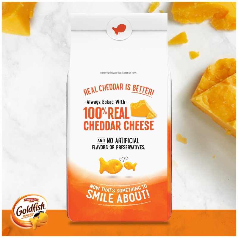 GOLDFISH FAMILY SIZE GOLDFISH CHEDDAR CRACKERS 10 OZ BAG