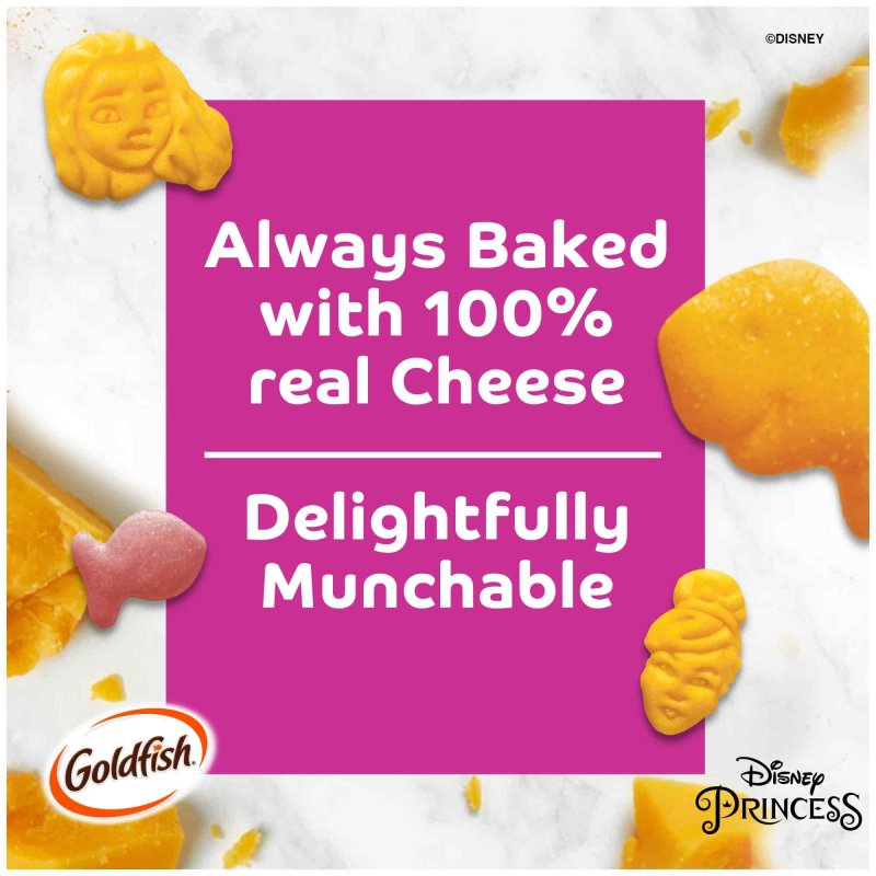 1 PACK GOLDFISH DISNEY PRINCESS CHEDDAR SNACK CRACKERS