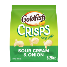 GOLDFISH CRISPS SOUR CREAM AND ONION BAKED CHIP CRACKERS 1PACK
