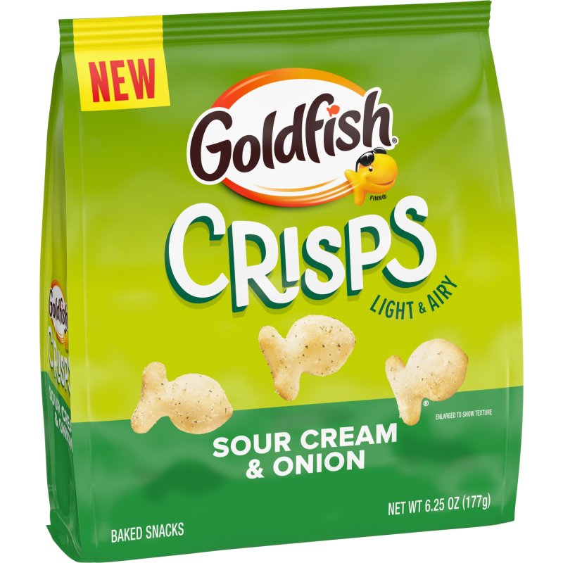 GOLDFISH CRISPS SOUR CREAM AND ONION BAKED CHIP CRACKERS 1PACK